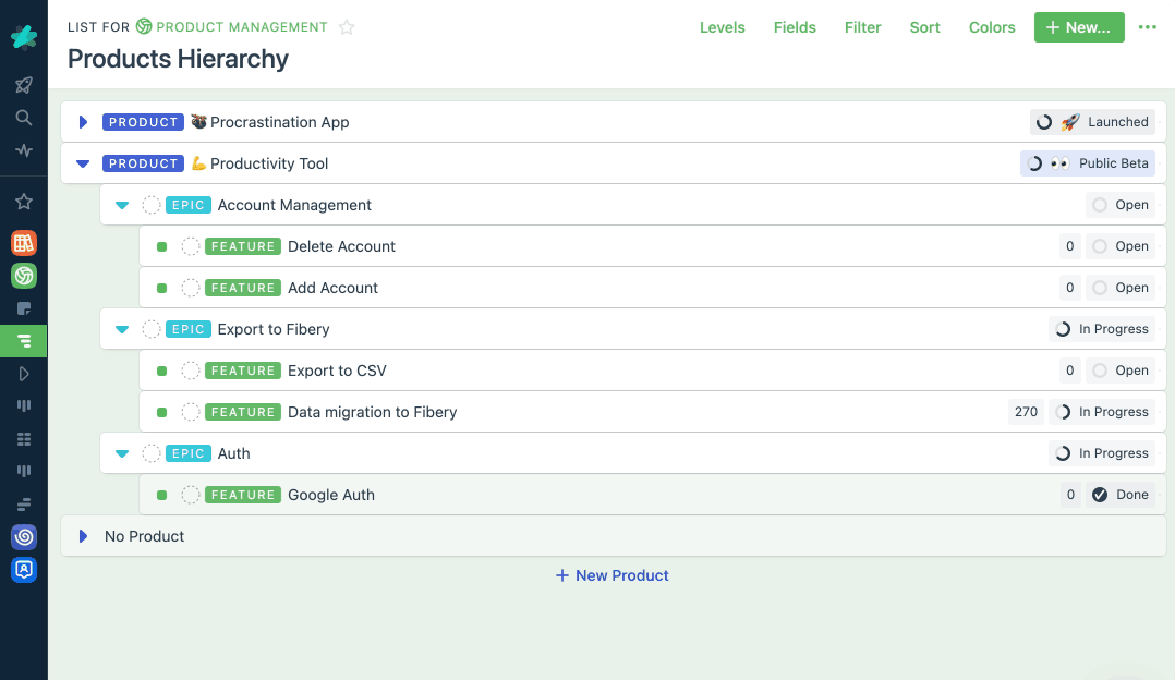In Fibery there is a full-blown collaborative text editor so you can write decent specifications.