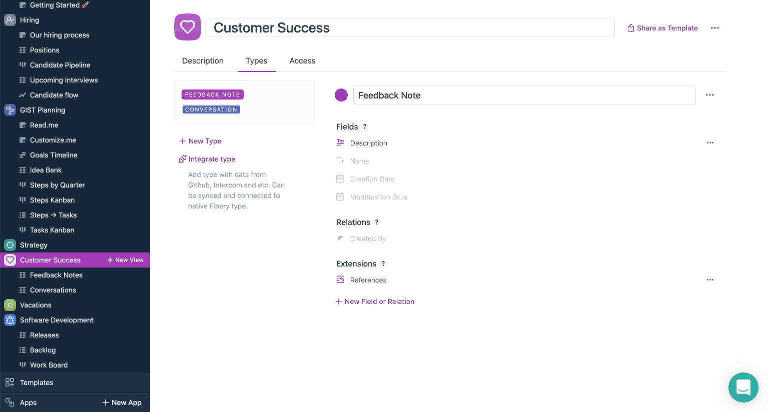 Fibery-Intercom sync