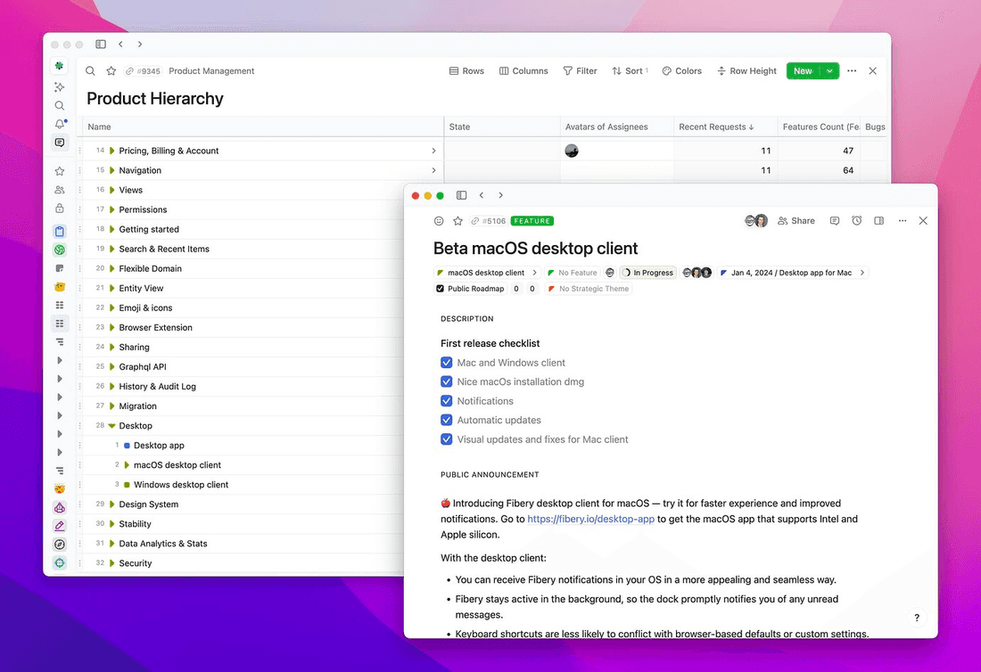 Fibery for macOS is now here!