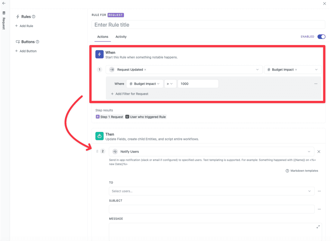 Setting rules makes your procurement system in Fibery work wonders