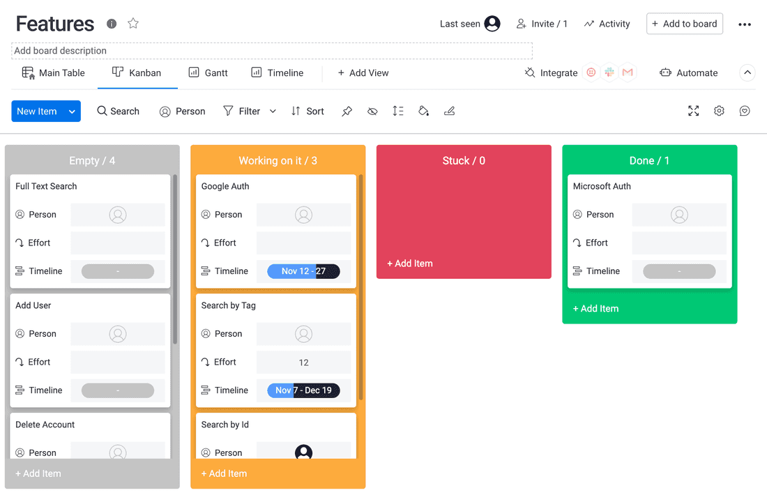Board View in Monday is ugly. It needs some love from designers.