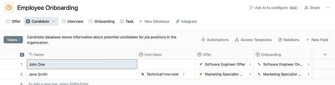 Building any employee database is like child's play