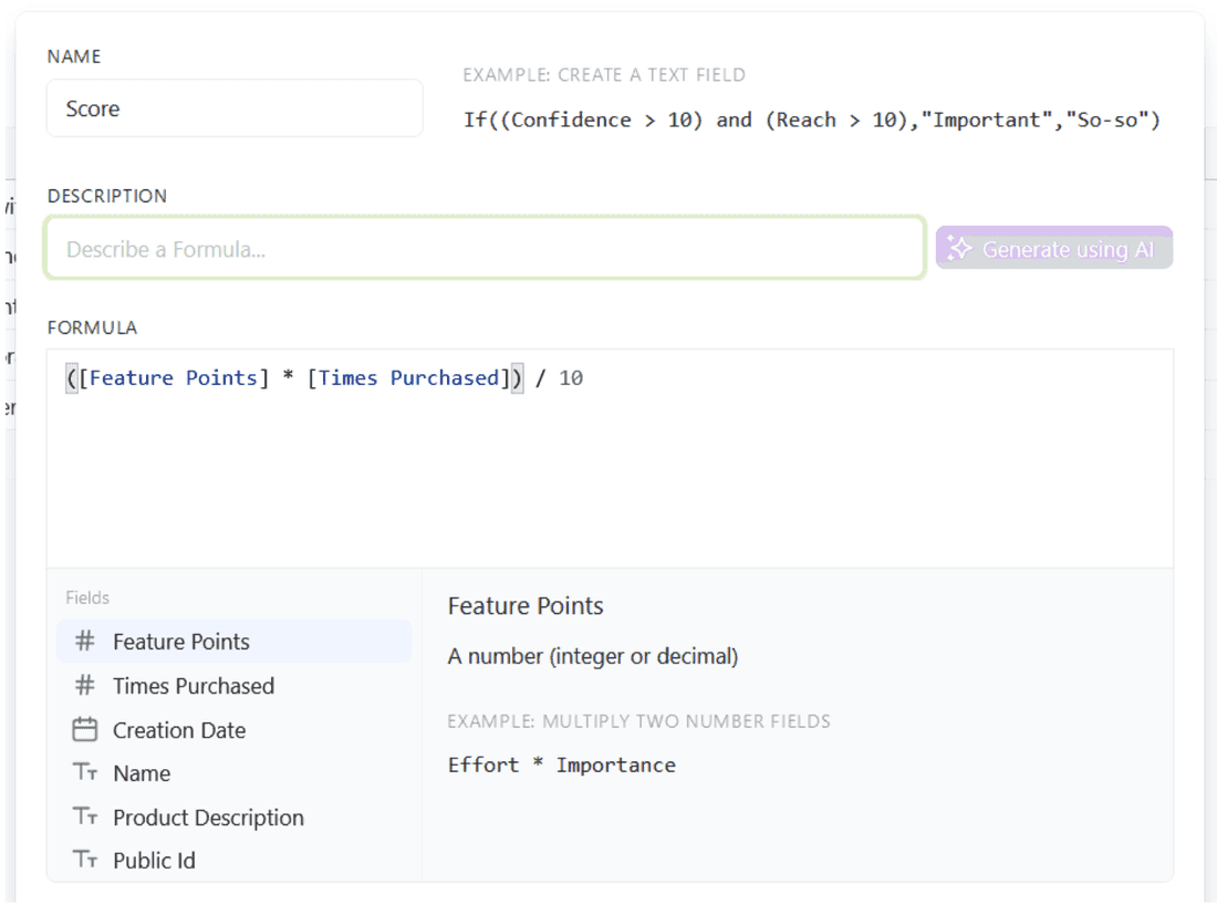 A quick formula in Fibery makes the world go around