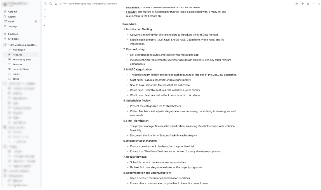 Setting the table clear is crucial for MoSCow to work