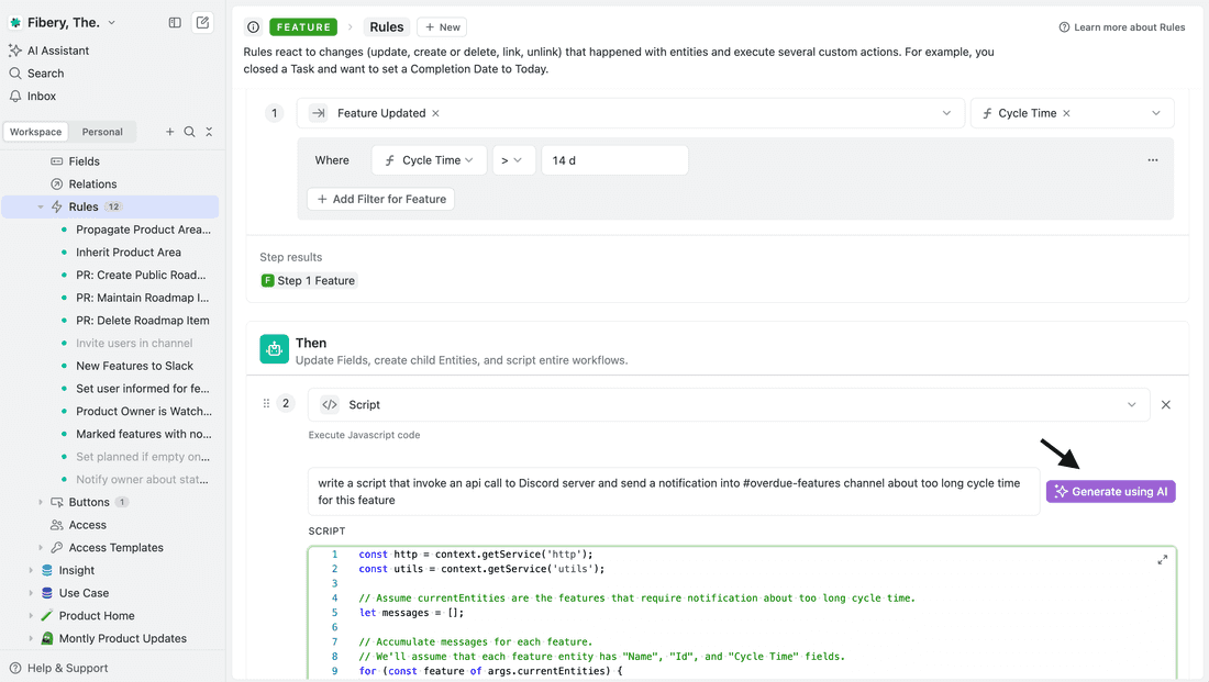 Fibery does not hide complexity where it is needed