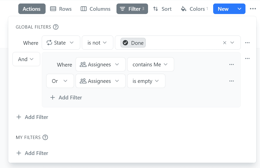 Nested filter groups. And/Or/And/And/Or/...