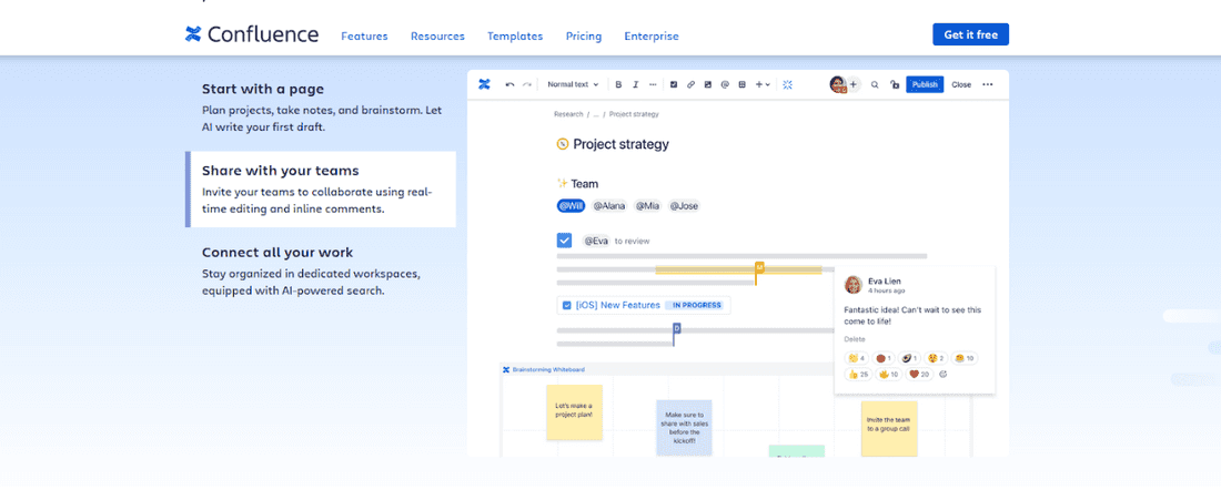 Confluence is an easy choice for knowledge management