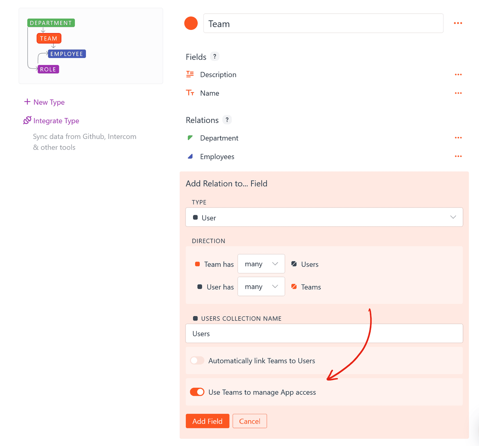 Group permissions that blend into collaboration software