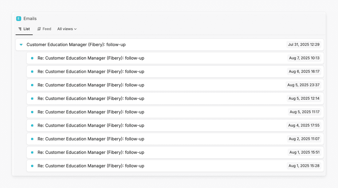 Quick access to history from Candidate level