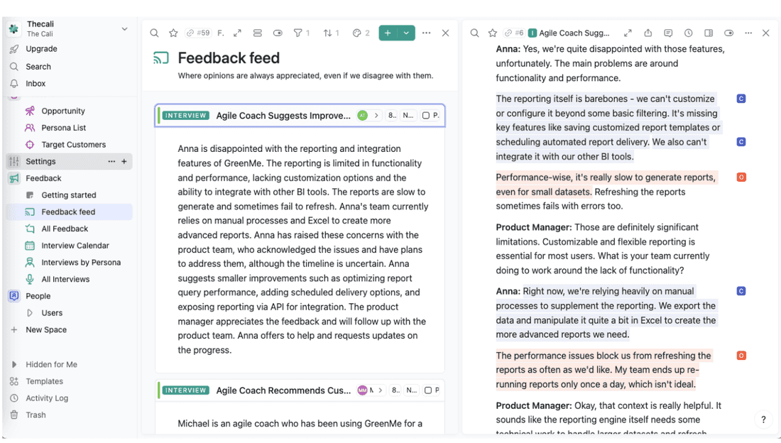 Where the magic happens: turning the transcript into insights
