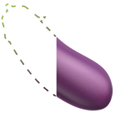 Emoji half-eggplant-right